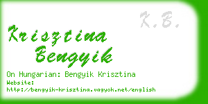 krisztina bengyik business card